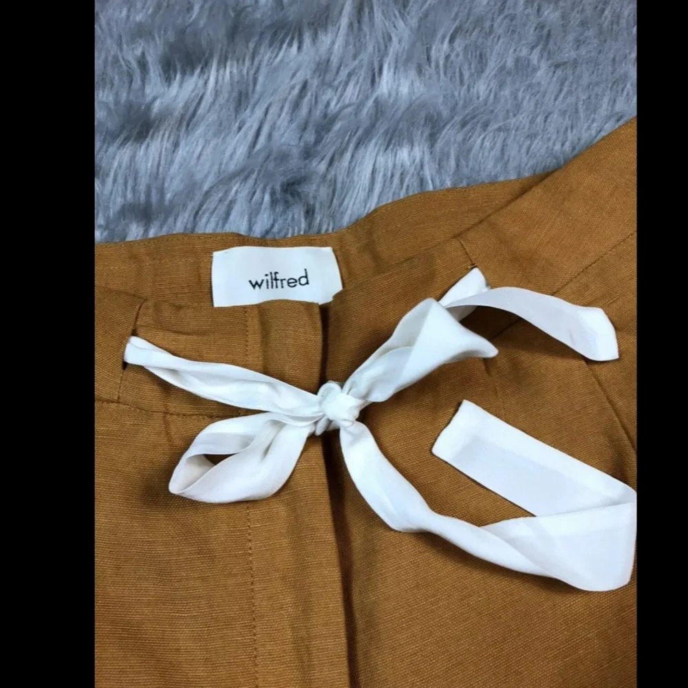 Wilfred Allant Crop Linen Pants Amber Earth Sz 2